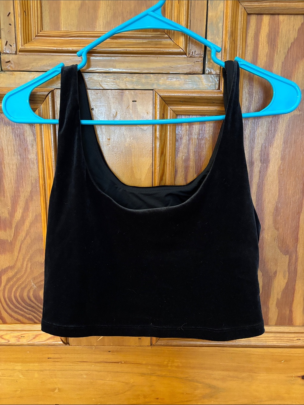 Athleta Black Velvet Scoop Crop Tank